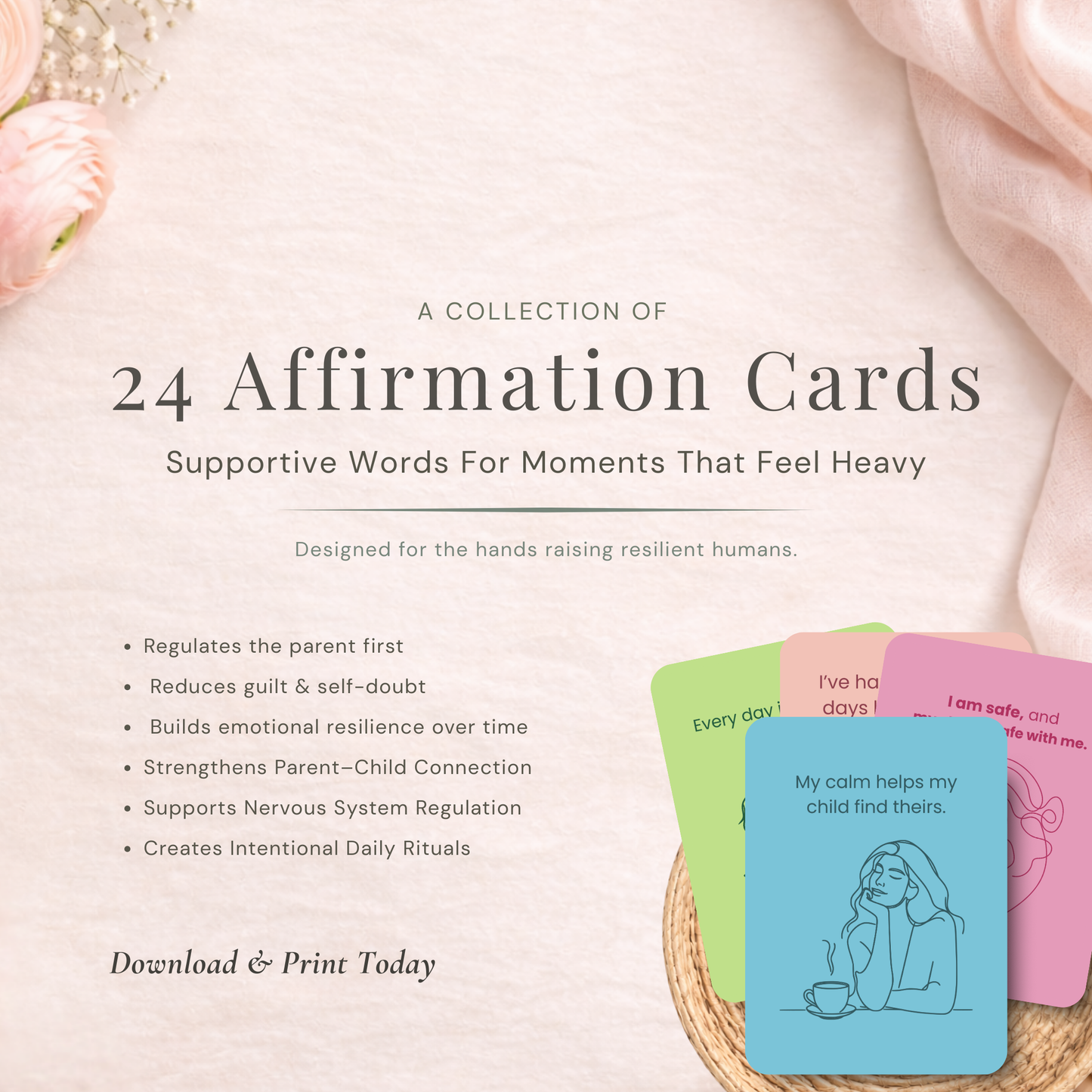 Parent Positive Affirmation Poster & Card Set